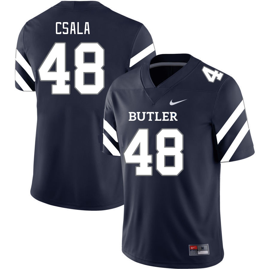 Men-Youth #48 Eric Csala Butler Bulldogs College Football Jerseys Stitched Sale-Navy